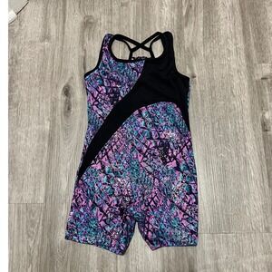 Rainbeau Moves Girls Leotard Gymnastics Dance Athletic One Piece M